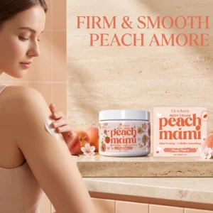 OceAura Peach Amore body cream — light cream with sweet peach scent