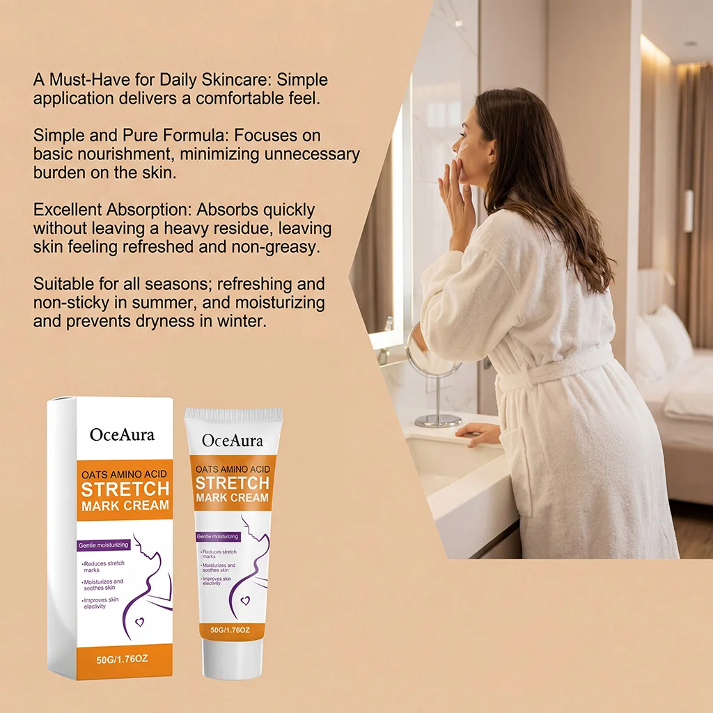 Stretch Mark Body Cream — lightening and firming body moisturizer on white background – view 2