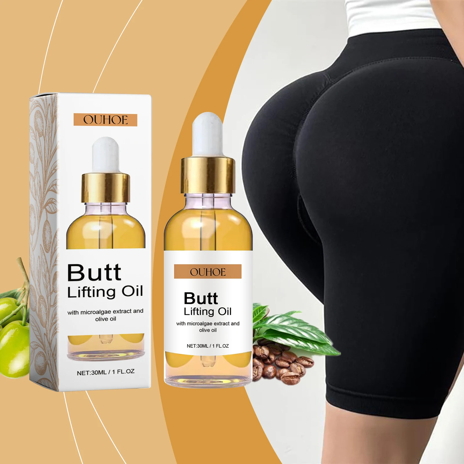 Buttock lifting and massage oil — product image – view 4