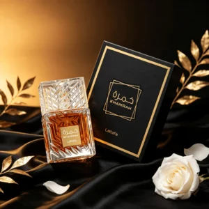 Lattafa Khamrah Unisex Eau De Parfum 3.4oz / 100ml - Warm Spicy Amber Cinnamon Vanilla Fragrance with Long-Lasting Sandalwood Finish for Business Dinners And Gatherings