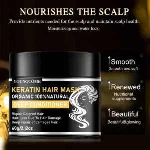 {product_title} — keratin hair mask product image on neutral background