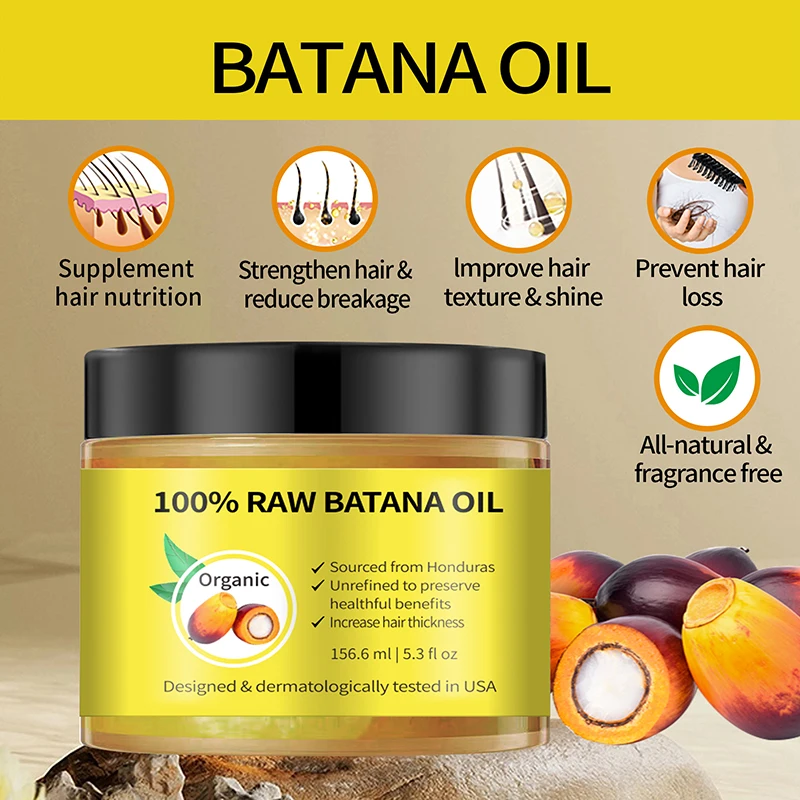 {product_title} — bottle of Batana oil, palm oil enriched with plant extracts, for scalp and hair care – view 2