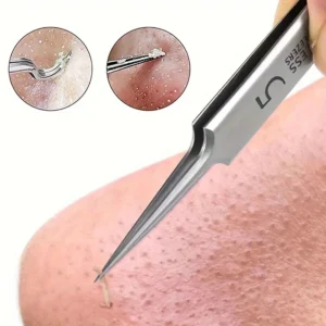 Extra Fine No.5 blackhead extraction tweezer — single pack, close-up