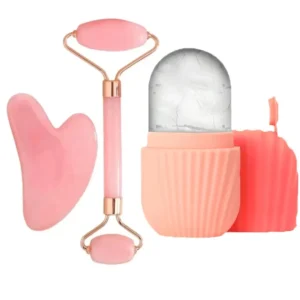 3Pcs Face Massager Kit Ice Face Roller Gua Sha Board Facial Massage Roller Face Lifting Contouring Tools Beauty Skin Care Tools