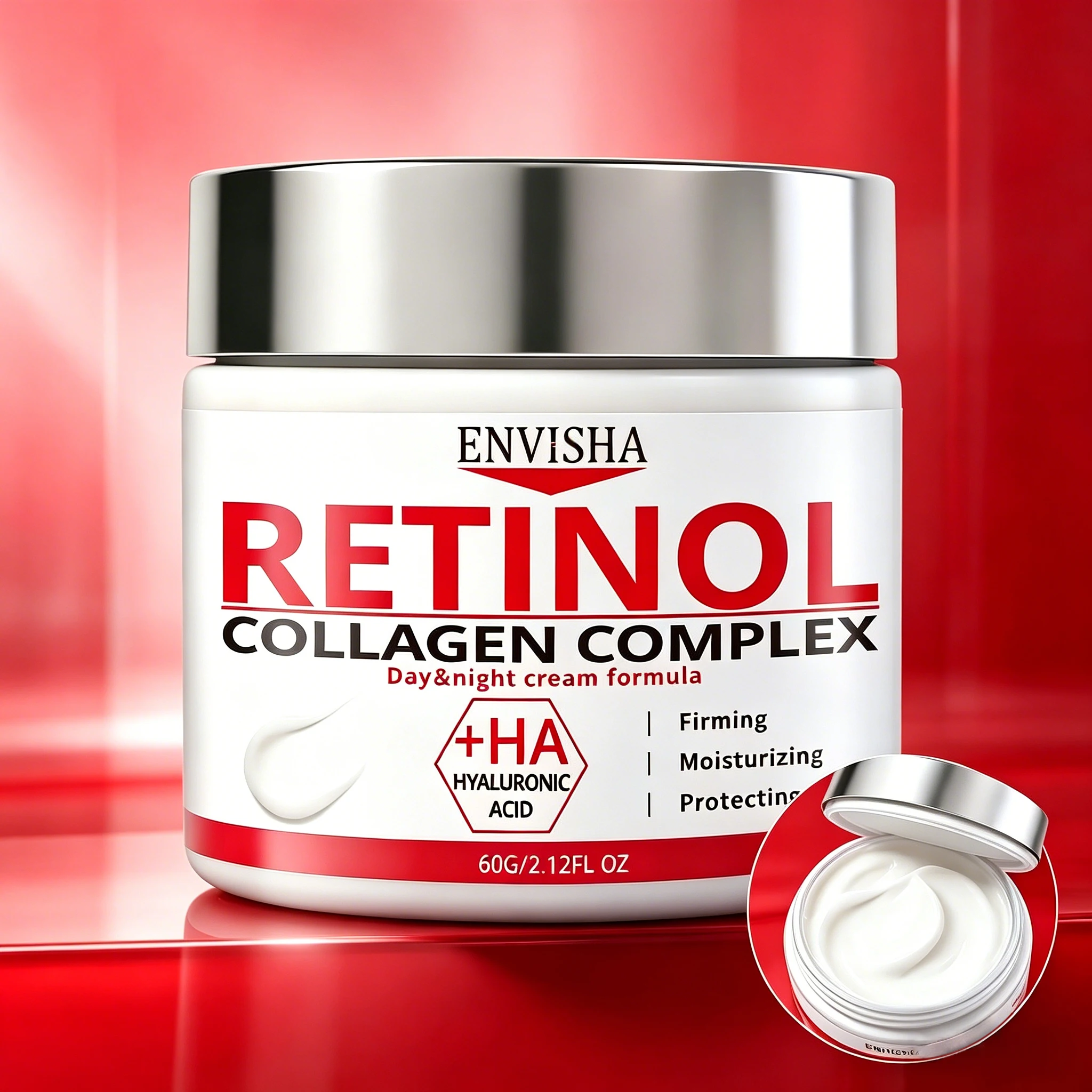 Retinol Collagen Complex Face Cream — product jar on white background – view 2