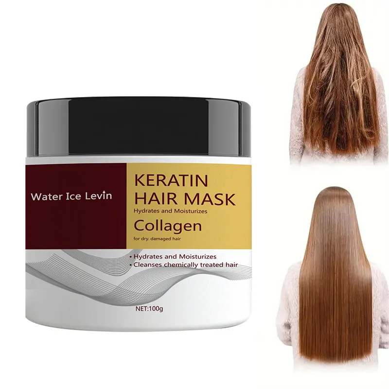 Jar of Miracle Collagen & Keratin Hair Mask with coconut oil for dry, damaged hair – view 4
