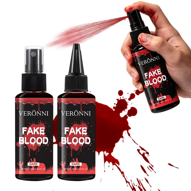 Fake blood spray for Halloween, vampire and zombie makeup