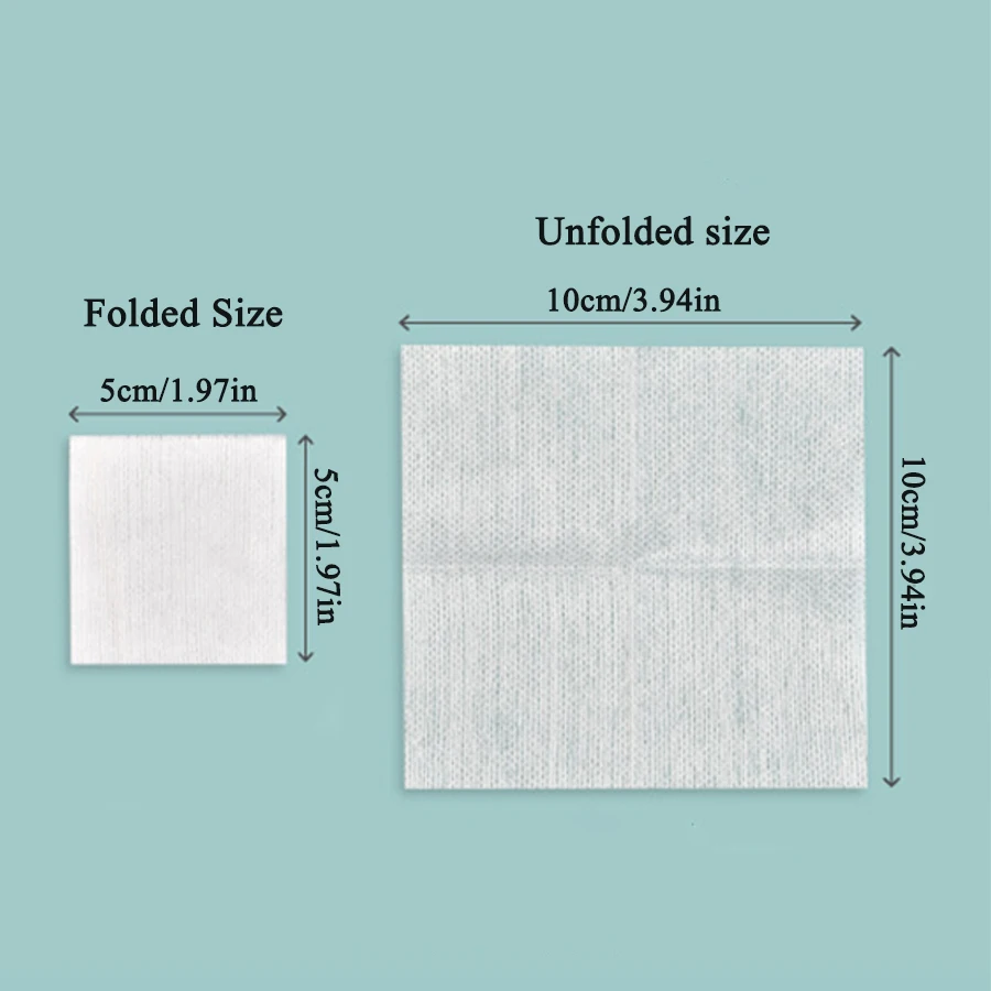 50/100 Pieces, Disposable Mummy Wet Compress Sheet, Stretchable Makeup Pad Mask Paper, Light and Water-Saving, Fits the Skin Outline, DIY Facial Mask, and Facial Care, Removes Makeup, Nail Removal, Beauty Salon, Home and Out Use 10*10cm