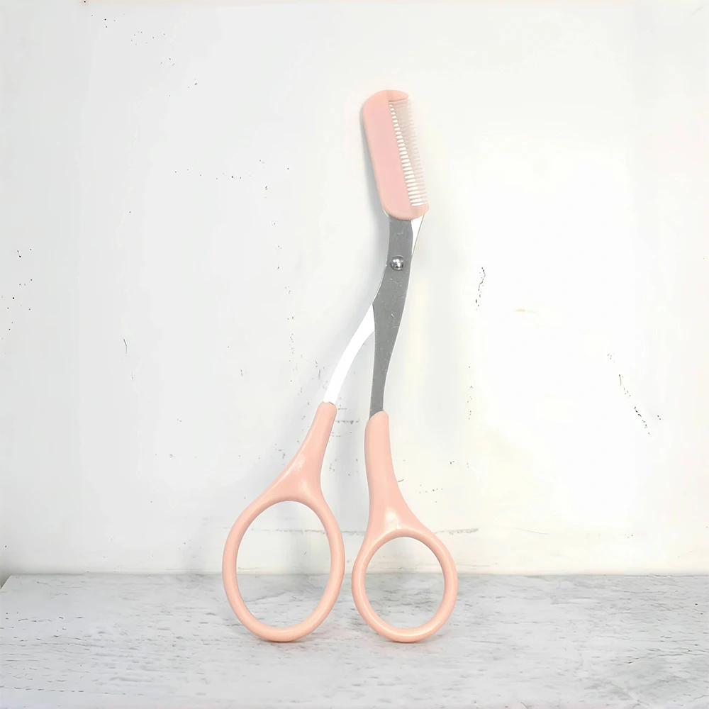 Photo of Stainless Steel Eyebrow Trimmer Scissors with Comb – view 2