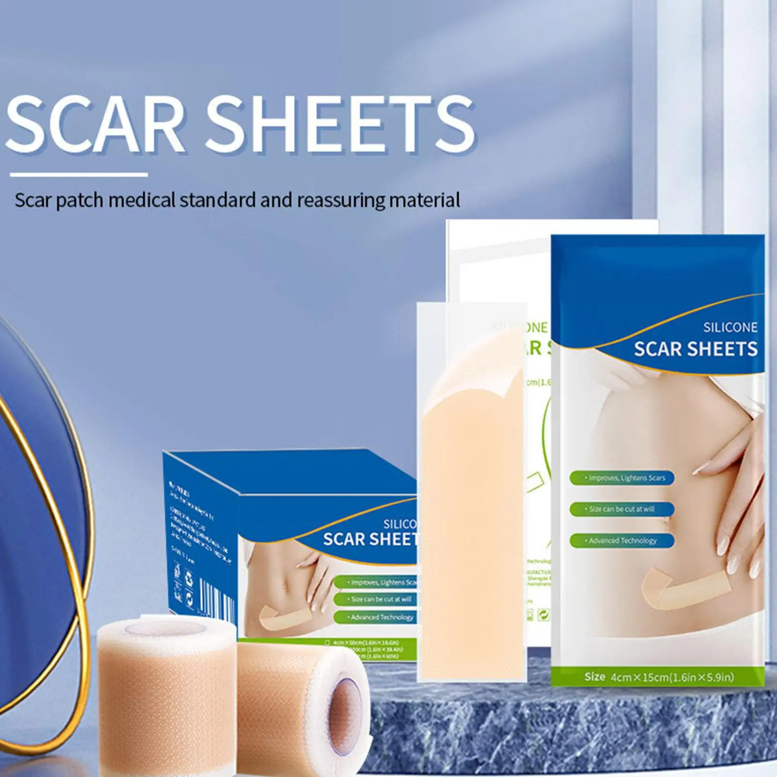 {title} on skin — soft, self-adhesive silicone scar sheet – view 3