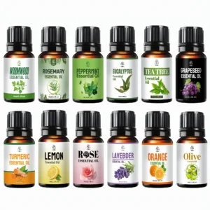 12pc skin care blend essential oil set — natural plant extract bottles