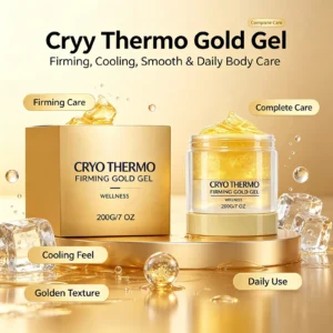 Cryo Thermo Firming Gold Massage Gel Skin Firming Lifting Hydrating Aloe Vera Nano Golden Body Care Detoxification Gel 200g