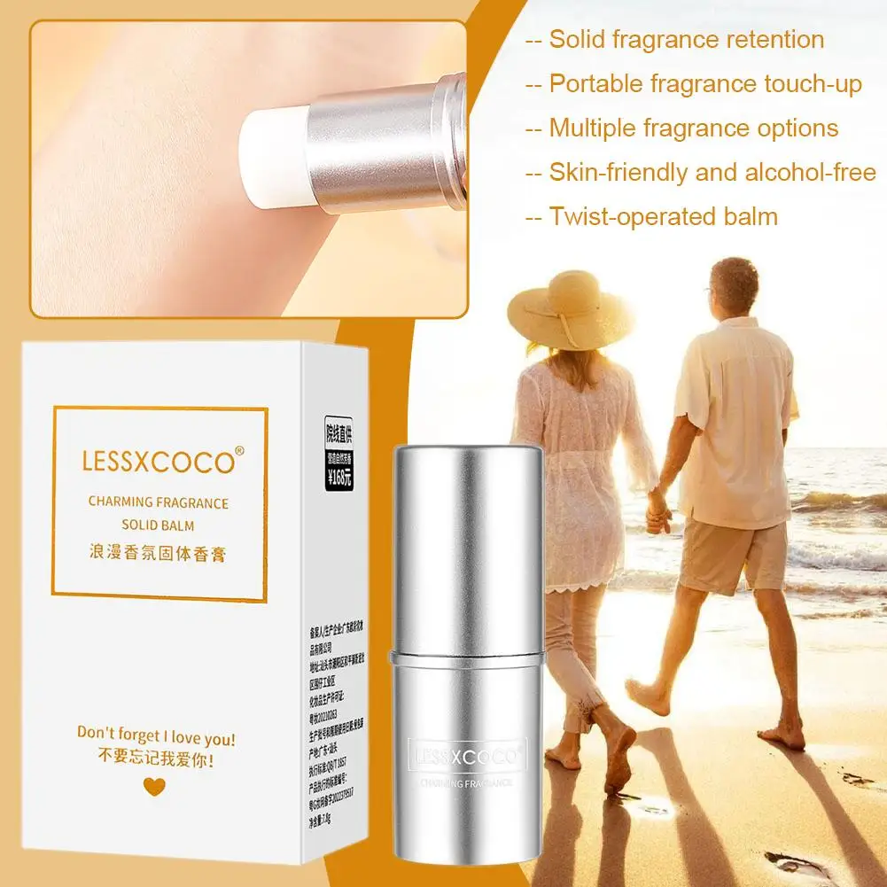 Romantic solid perfume balm in twist-up stick — light fresh scent, portable – view 3
