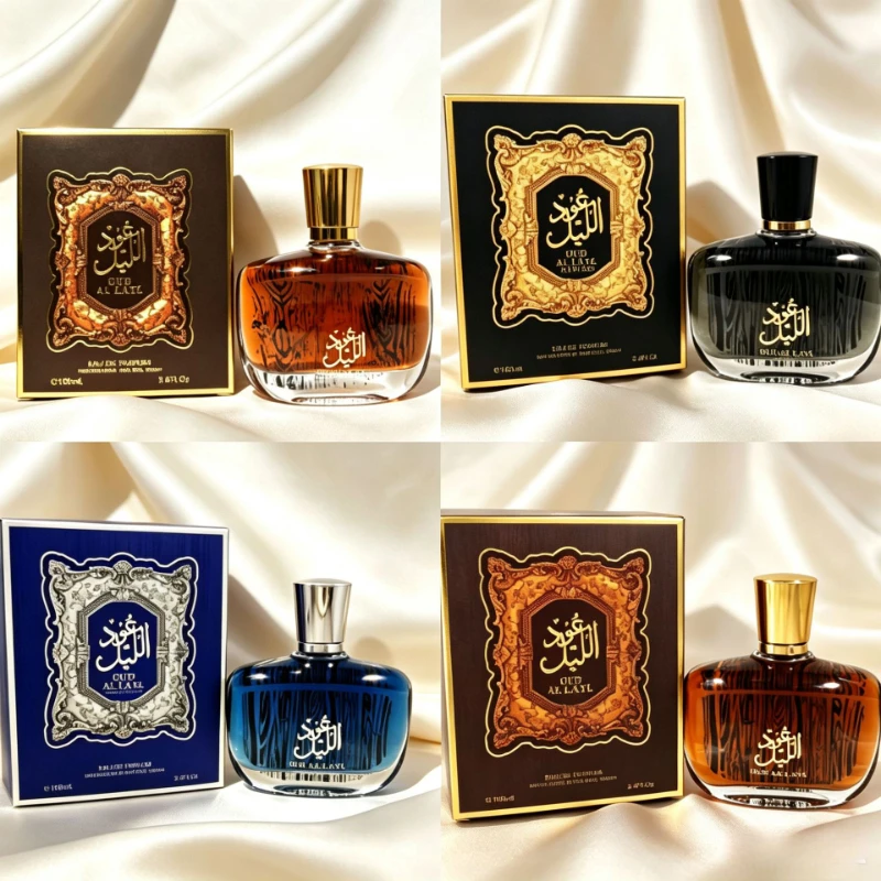 Arabian Oud Wood Sandalwood Perfume — warm, spicy woody fragrance featuring agarwood (oud), sandalwood and musk.