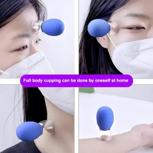 Silicone facial slide cupping tool in {color} — single lightweight massage cup