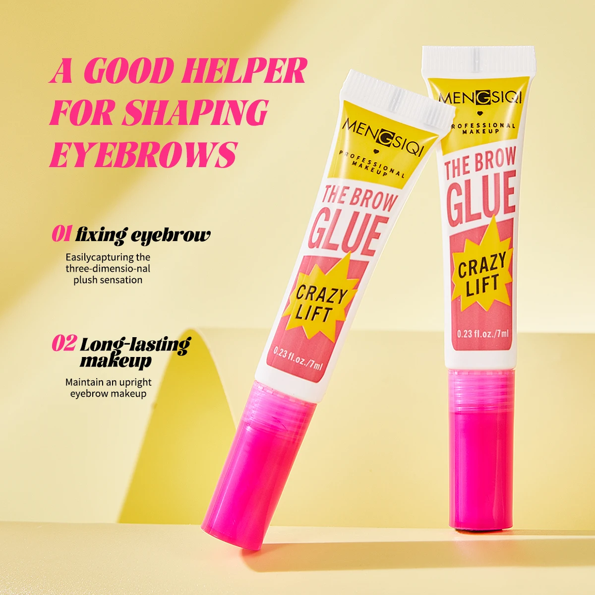 {product_title} applied to brows showing 3D feathery finish and waterproof hold – view 3