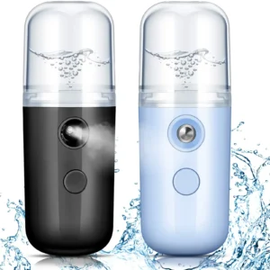 Mini USB facial mist sprayer 30ml — portable nebulizer device on white background