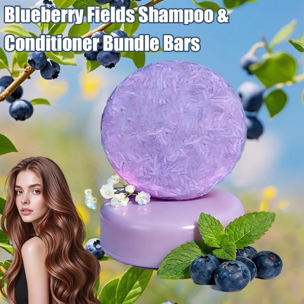 {product_title} — blueberry solid shampoo and conditioner bars – view 2