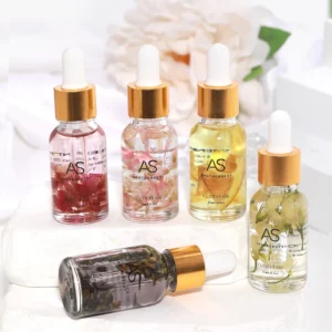 AS 15ML Dried Flower Cuticle Nutrient Oil Nourish Restore Damaged Nails Vitamin Nail Care Oil Soften Moisturizes Strength