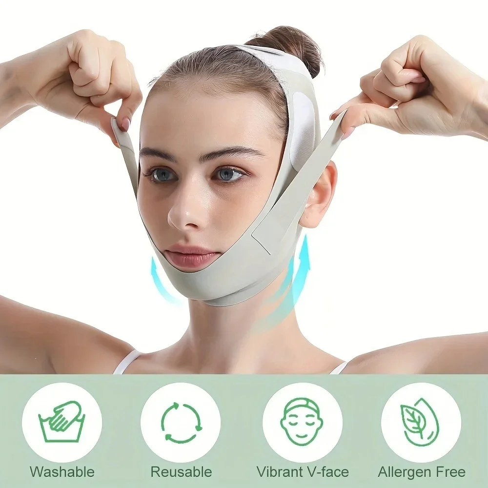 SHR-AE-3256812485212670 - V‑Shape adjustable face lift band on neutral background – view 2