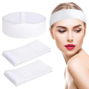 10/20/50pcs Disposable Spa Headbands Elastic Non-Woven Fabric Hair Bands for Women Makeup Soft Skin Care Esthetician Supplies
