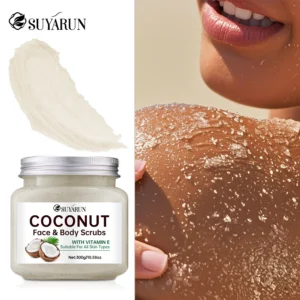 SUYARUN Organic Coconut Sugar Body Scrub Exfoliating & Moisturizing - Natural Spa Care for Soft Skin - 300g.