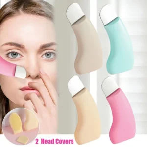 2-in-1 silicone blackhead remover face scraper in {color} — non-electric rubber tool