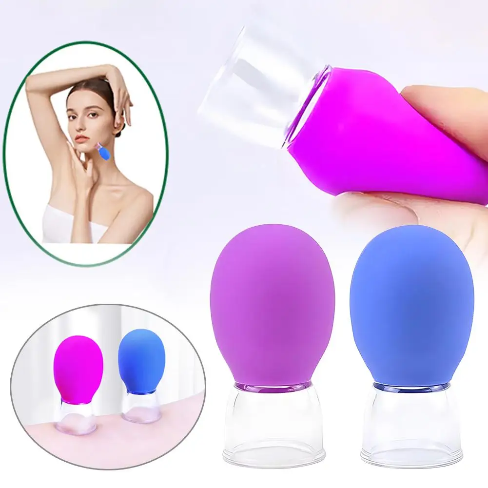 Silicone facial slide cupping tool in {color} — single lightweight massage cup – view 3