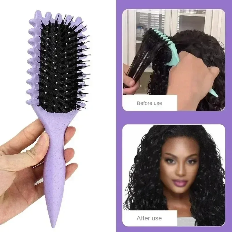 Curly Hair Styling Brush - tangle-free shaping comb for curls