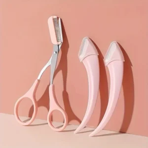 Photo of {title} showing precision scissors, curved trimmer and comb on a neutral background.