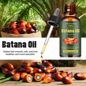 Bottle of pure Batana oil for hair — {pack_size} option, adds shine and strength