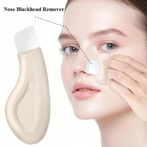 Silicone nose blackhead remover tool — close-up of the silicone scraper on a neutral background