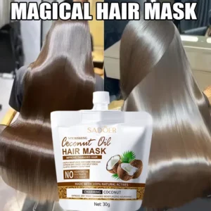 Coconut Oil Hair Mask — 30g jar; nourishing mask for damaged, frizzy, color-treated hair